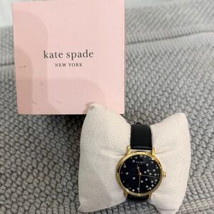 Kate Spade Women’s Black Nand Watch with Beads Accented on face of watch